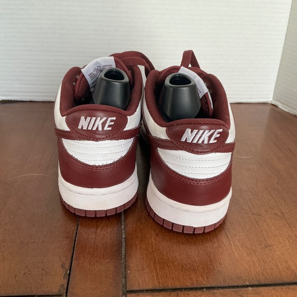 Nike Dunk Low Burgundy White Youth Sneakers FB9109 115 Size 7Y - Picture 3 of 7